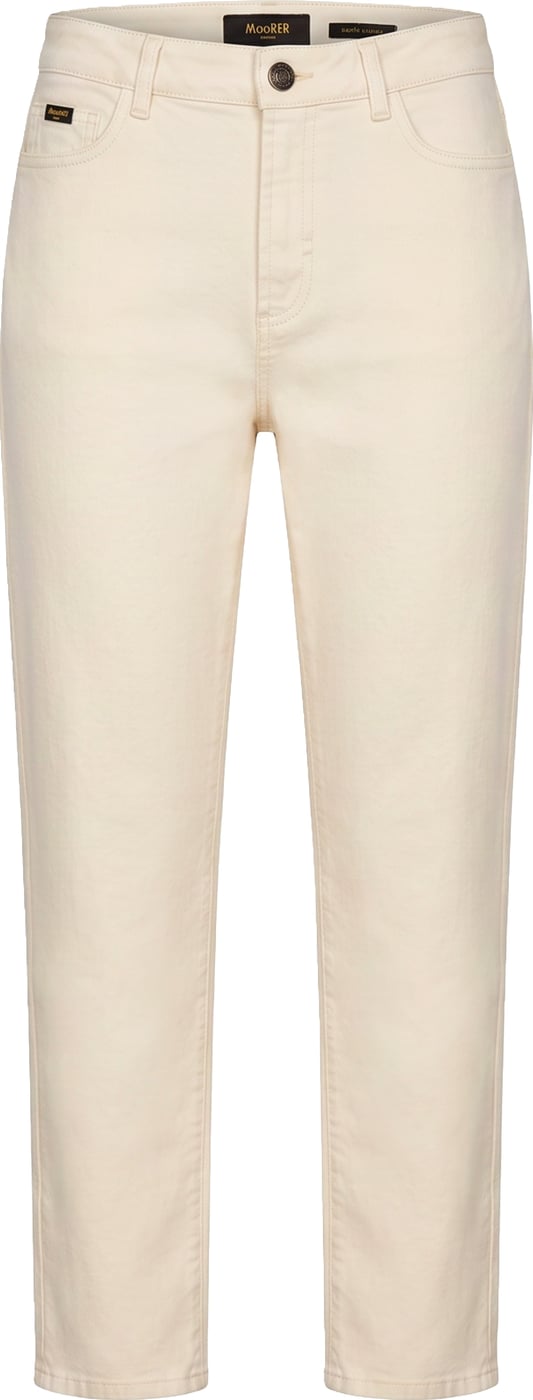 Denim pants with high waist and pockets