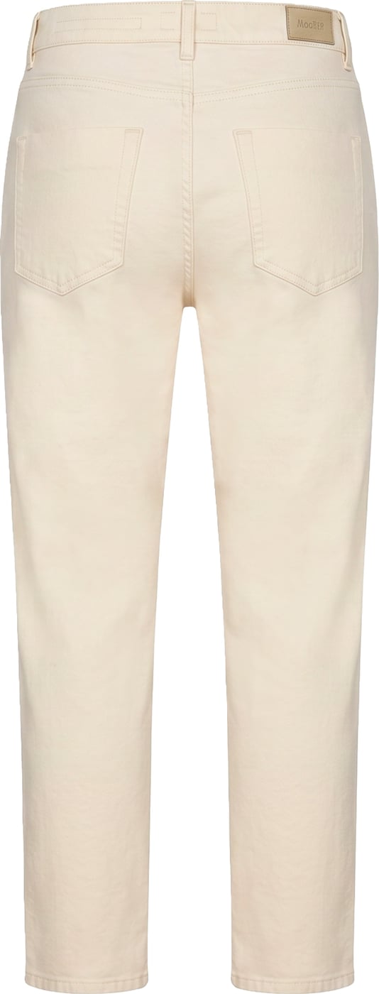 Denim pants with high waist and pockets