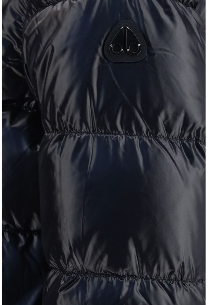 Moose Knuckles Black Nylon Full-Length Jacket