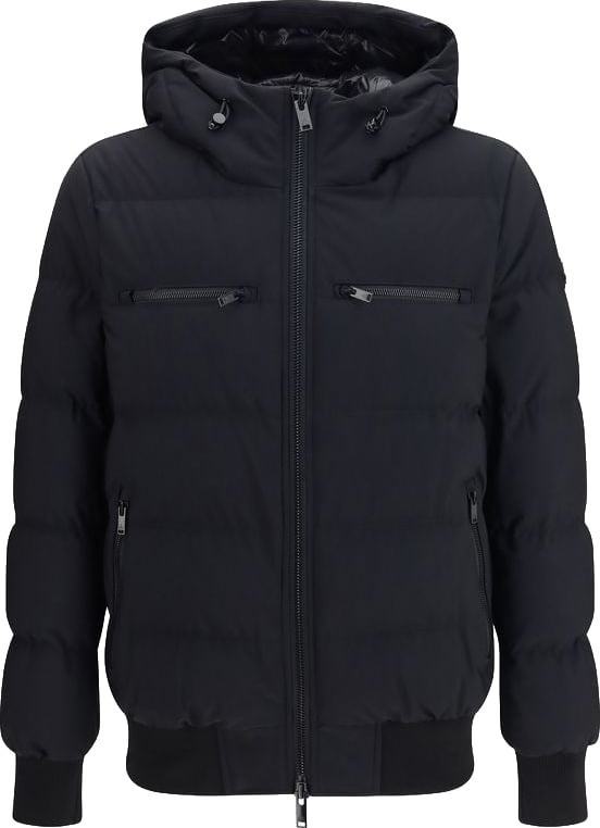 Moose Knuckles Black Nylon Full-Length Jacket