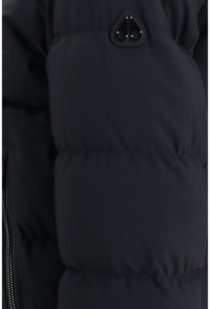 Moose Knuckles Black Nylon Bomber