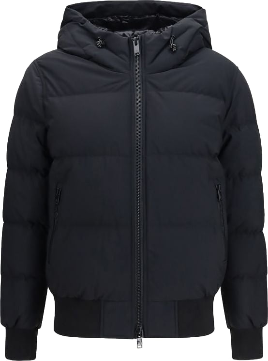 Moose Knuckles Black Nylon Bomber