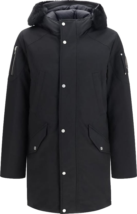 Moose Knuckles Black Cotton Coat