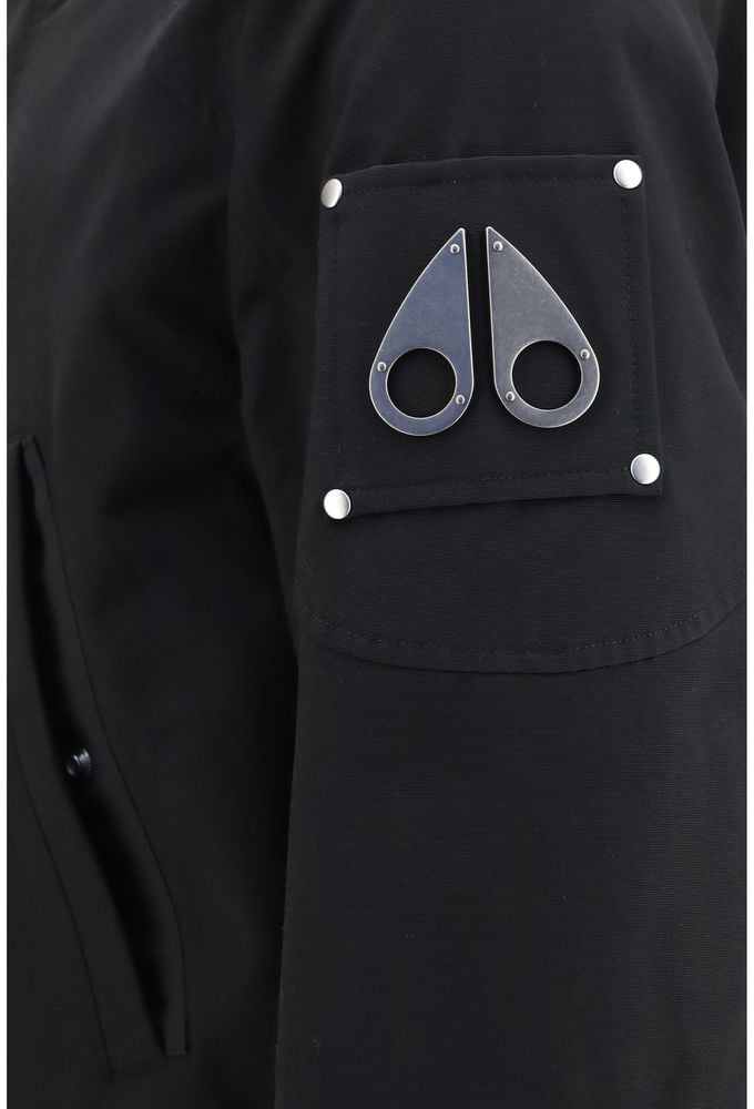 Moose Knuckles Black Cotton Coat