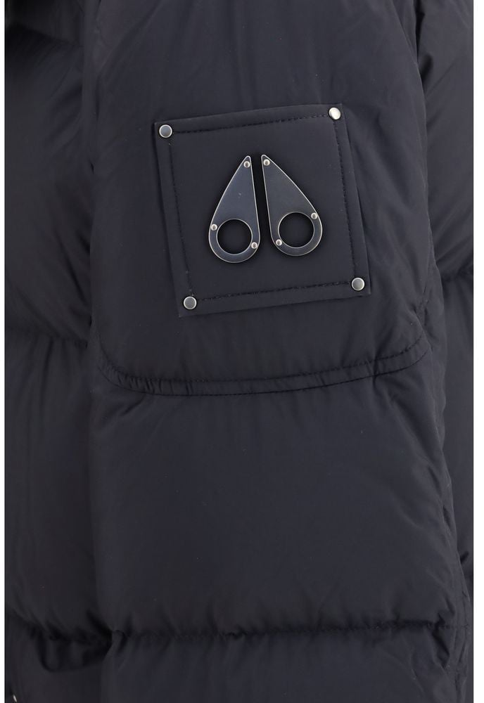 Moose Knuckles Black Nylon Coat