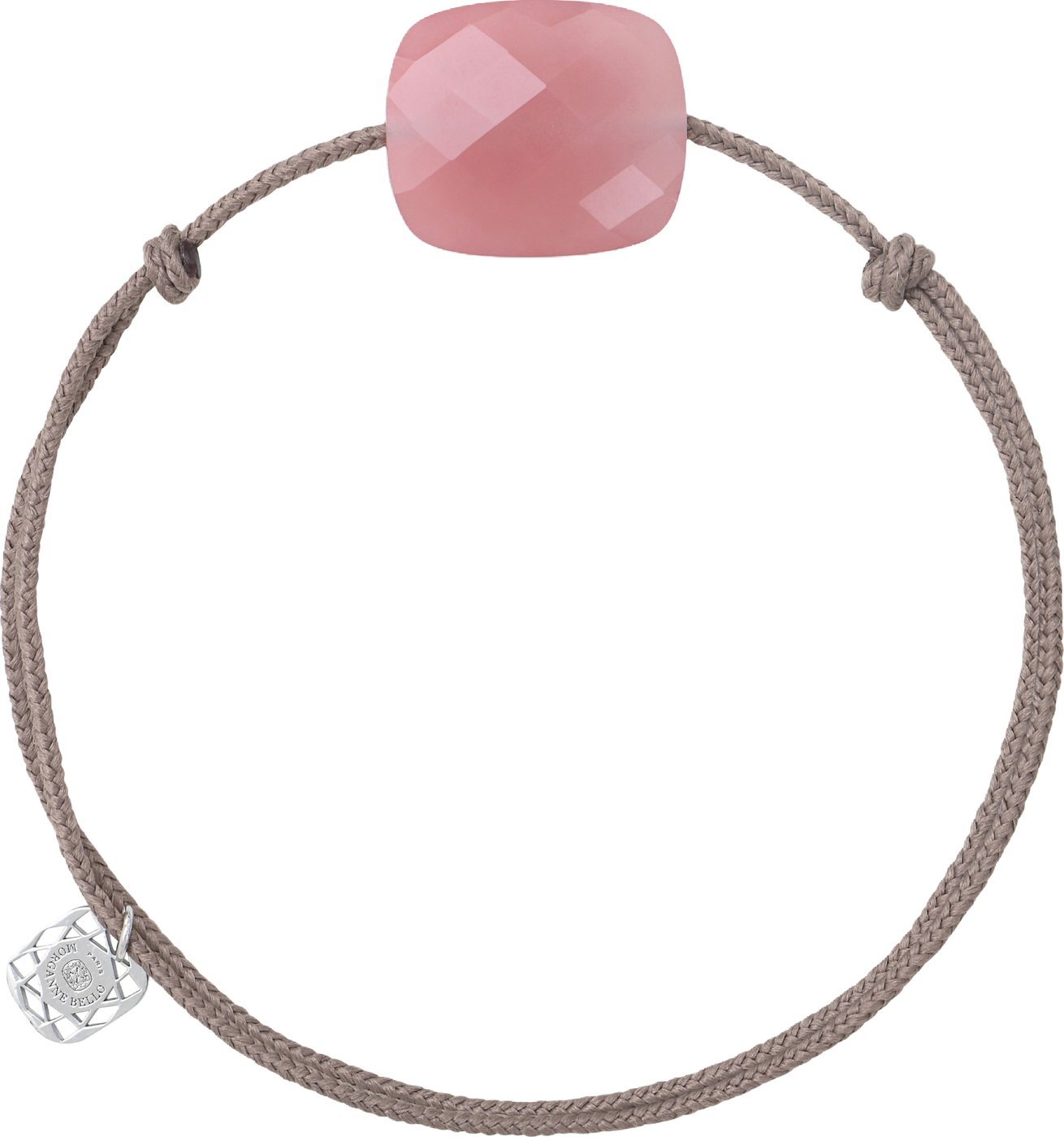 Morganne Bello Armband 1025X47A145 Guava Quartz Cushion met Taupe Koort