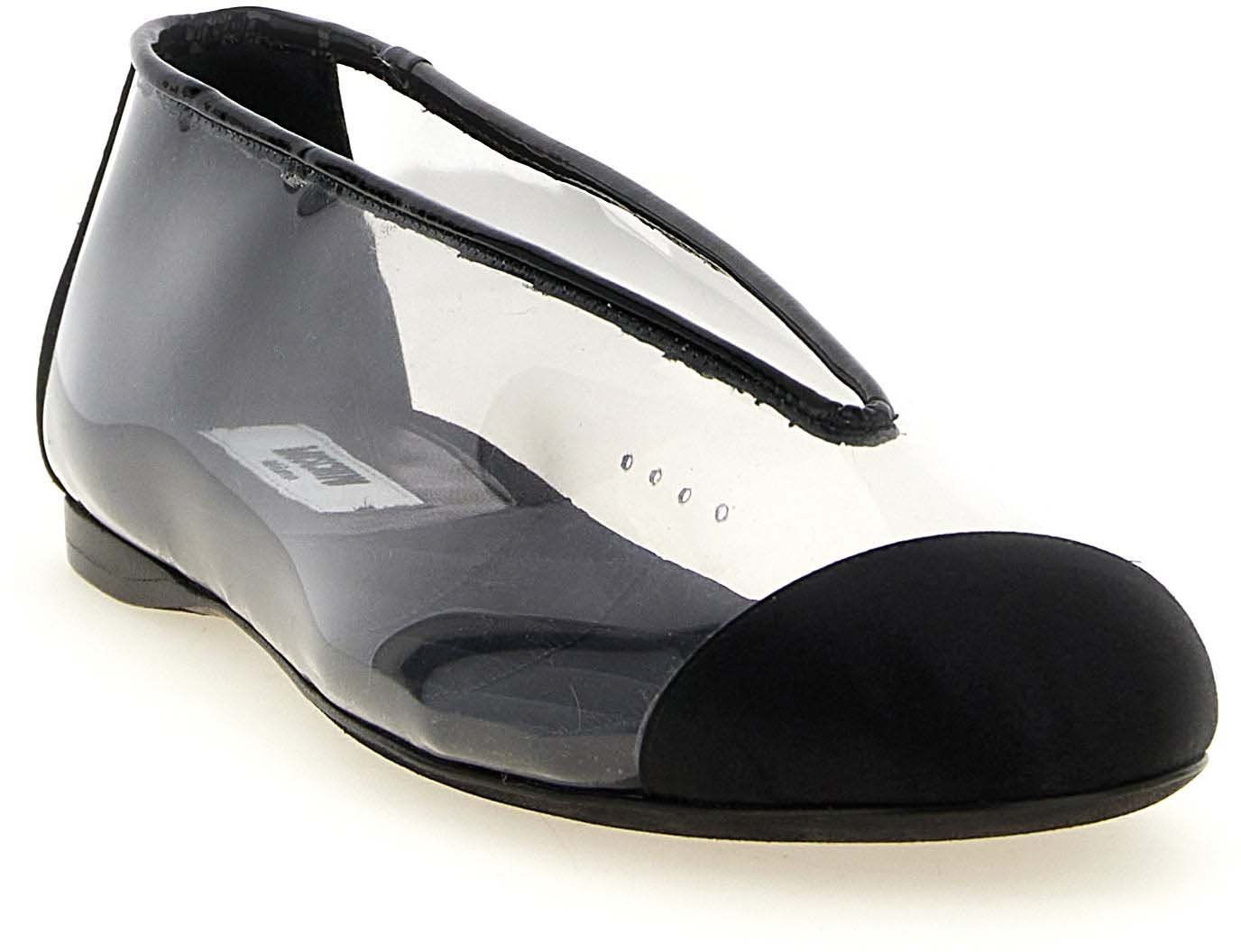 Moschino Black Pvc Ballet Flats