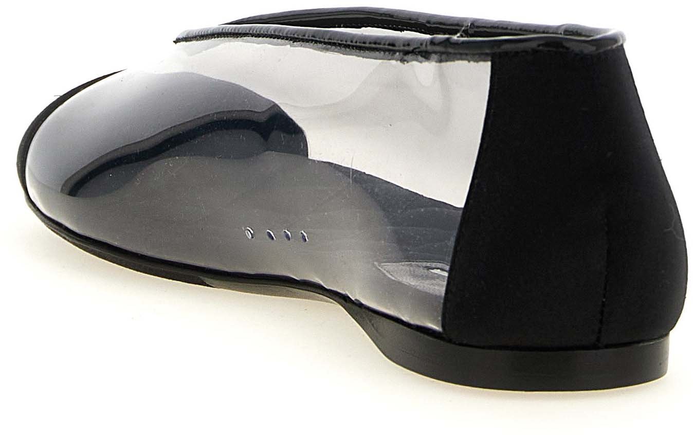 Moschino Black Pvc Ballet Flats