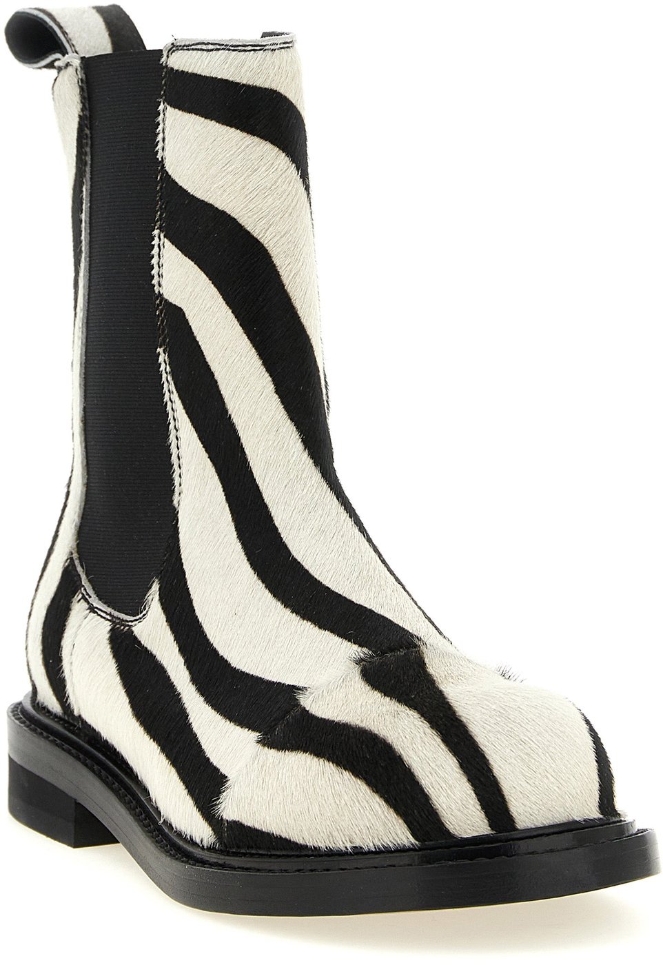 Moschino Bicolor Calfskin Ankle Boots