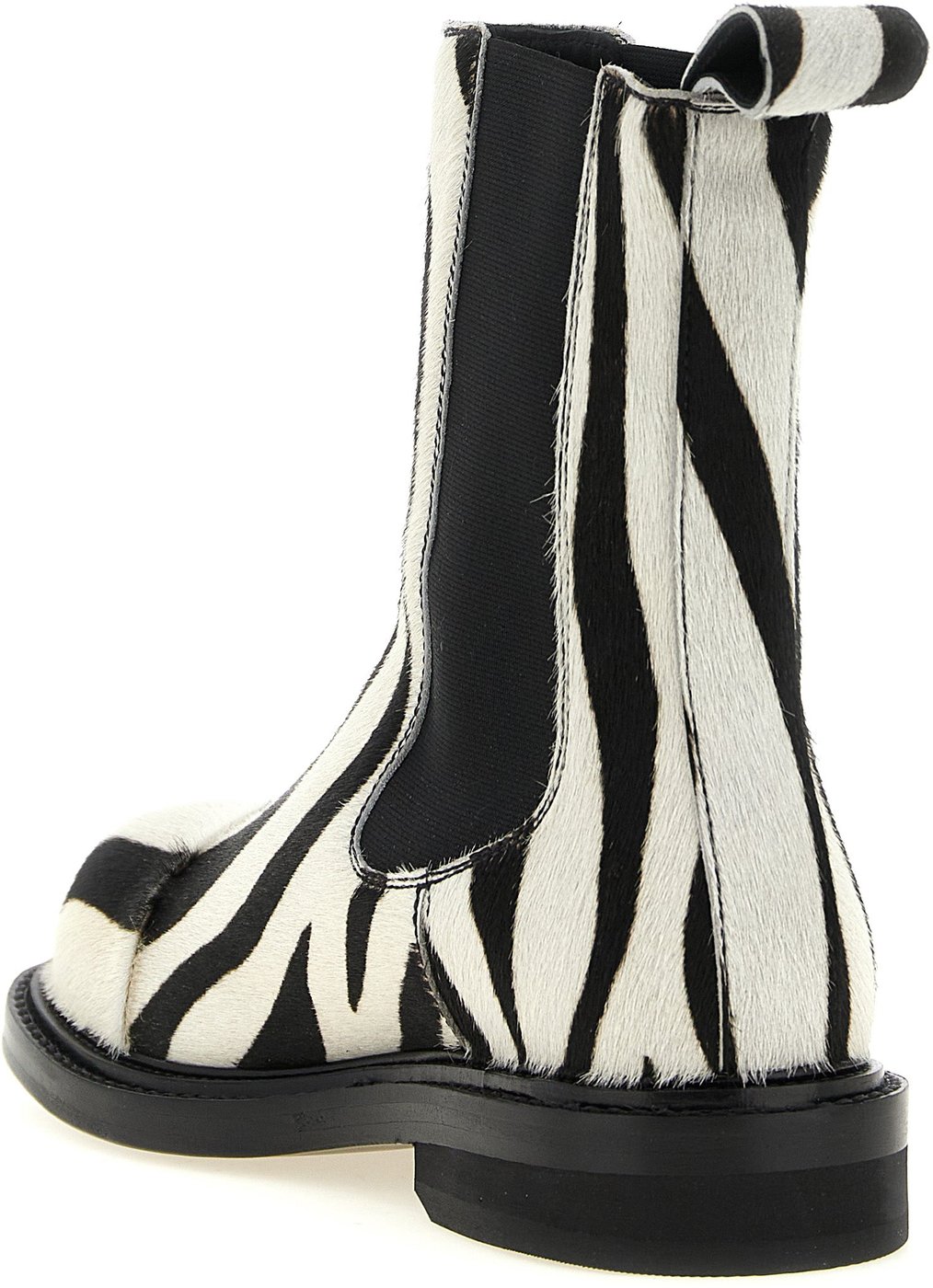 Moschino Bicolor Calfskin Ankle Boots