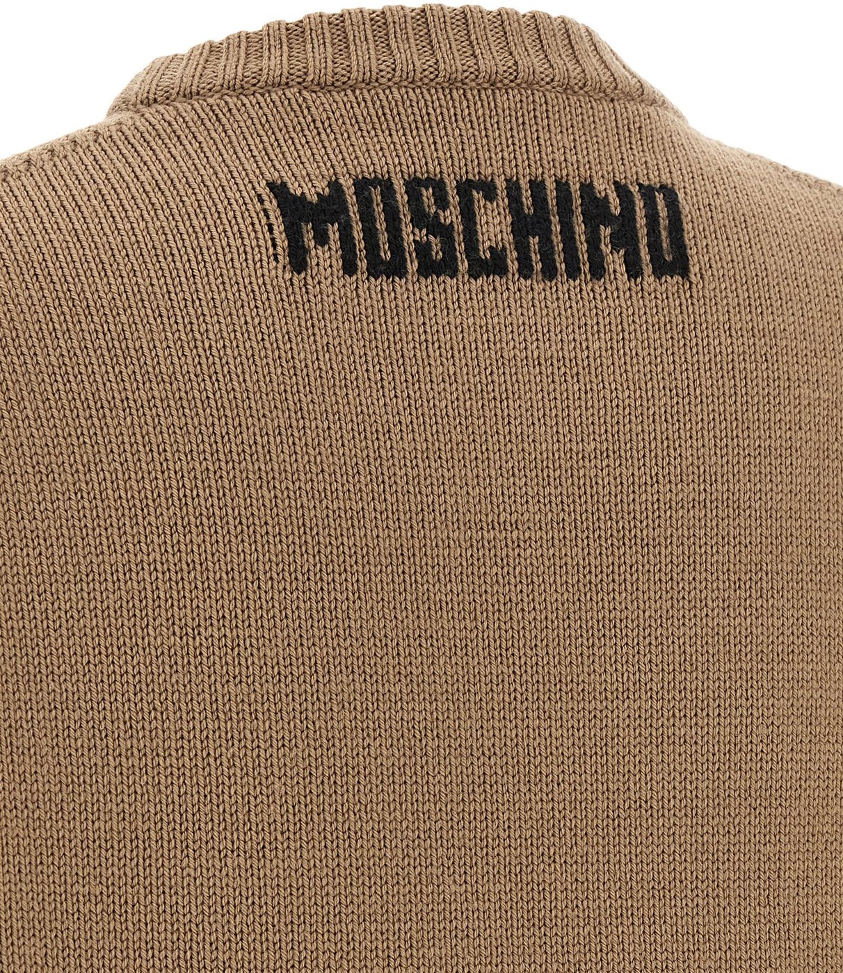 Moschino Beige Virgin Wool Cardigan