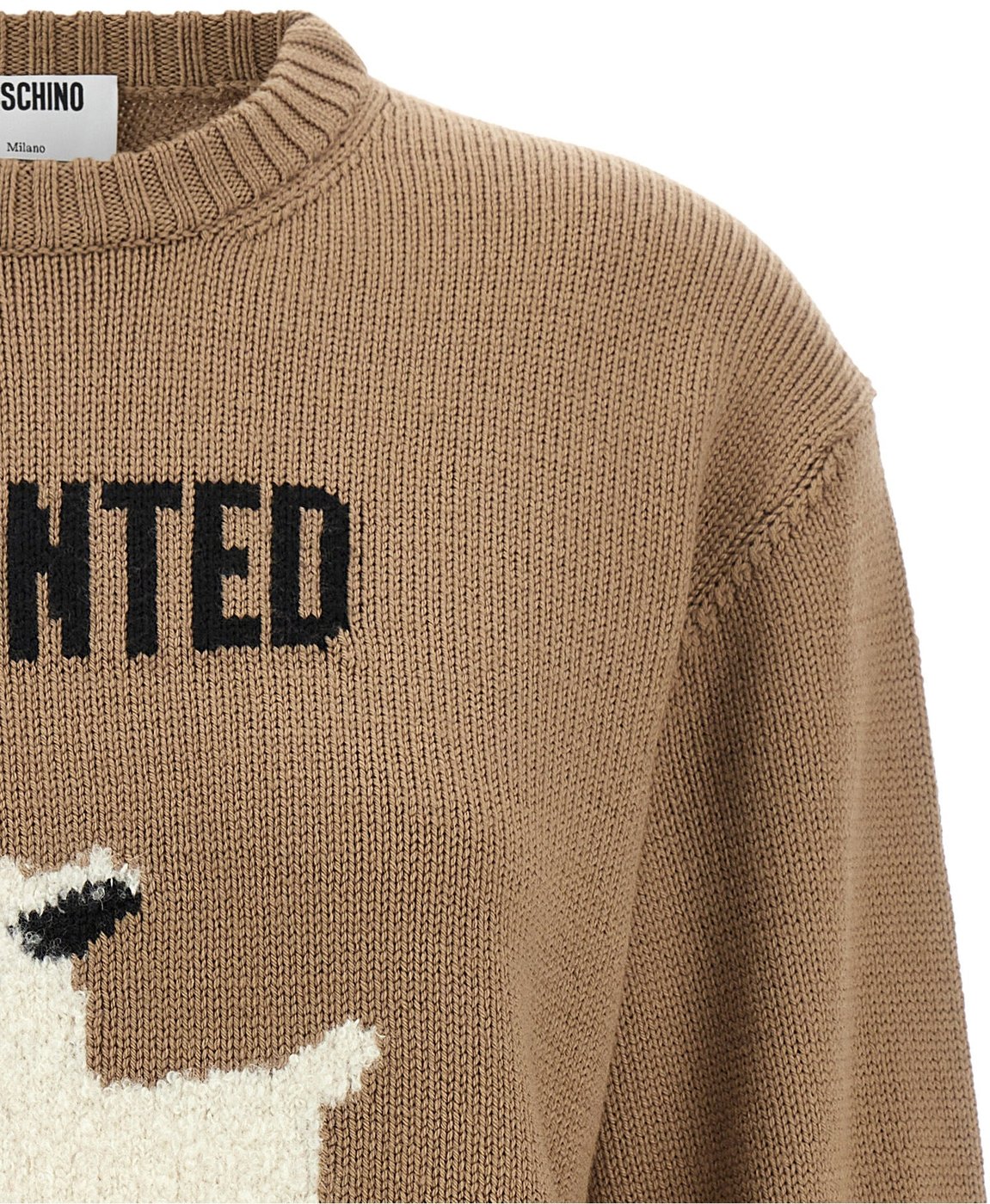 Moschino Beige Virgin Wool Cardigan