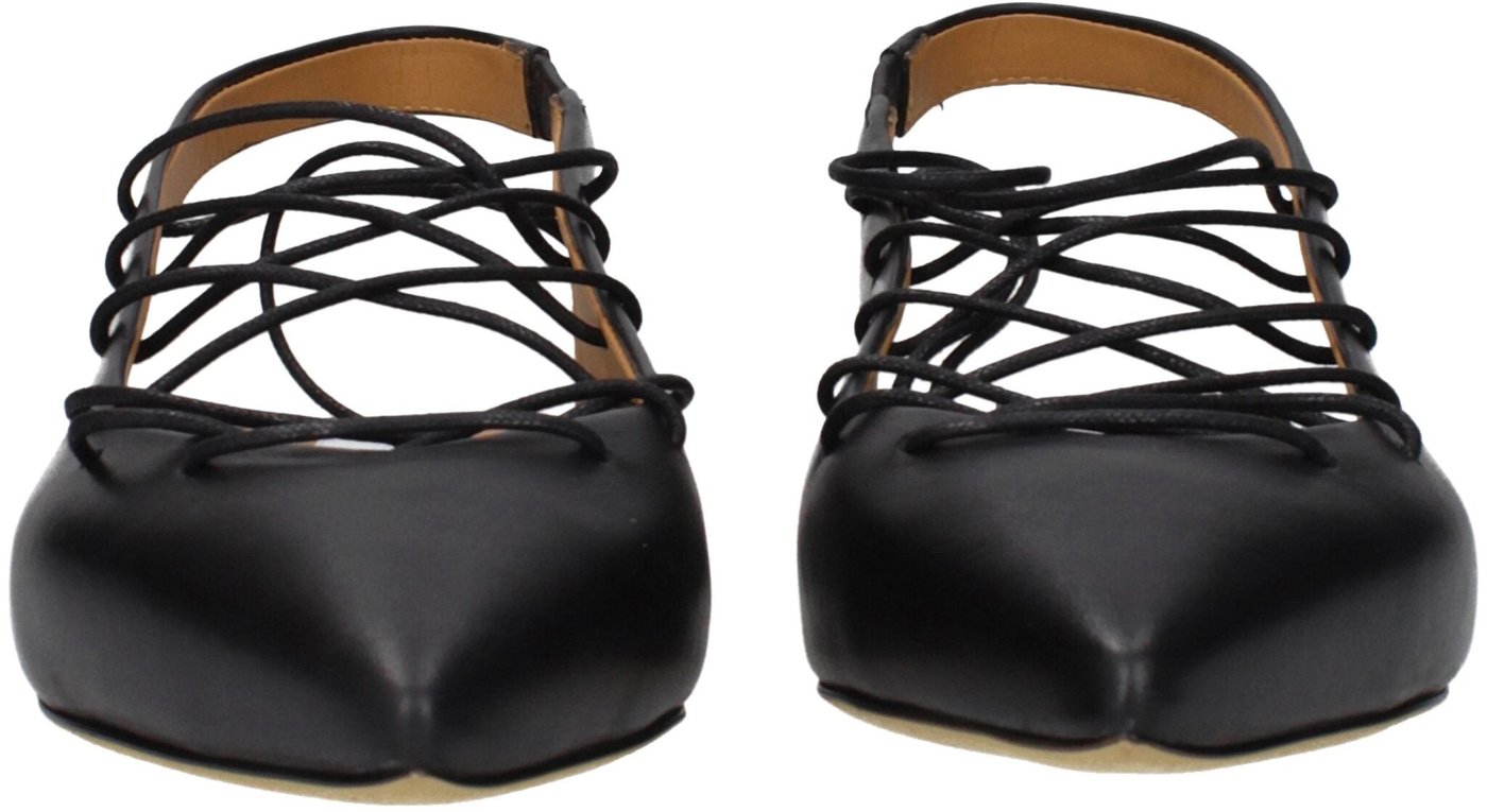 Moschino Black Leather Flats
