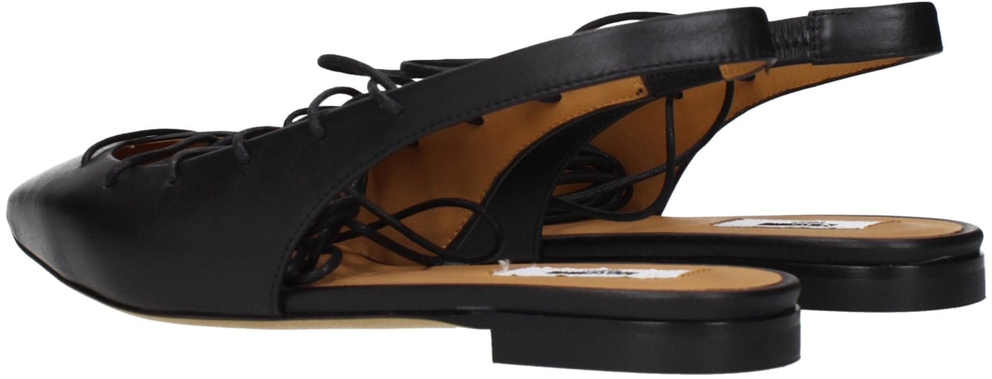 Moschino Black Leather Flats