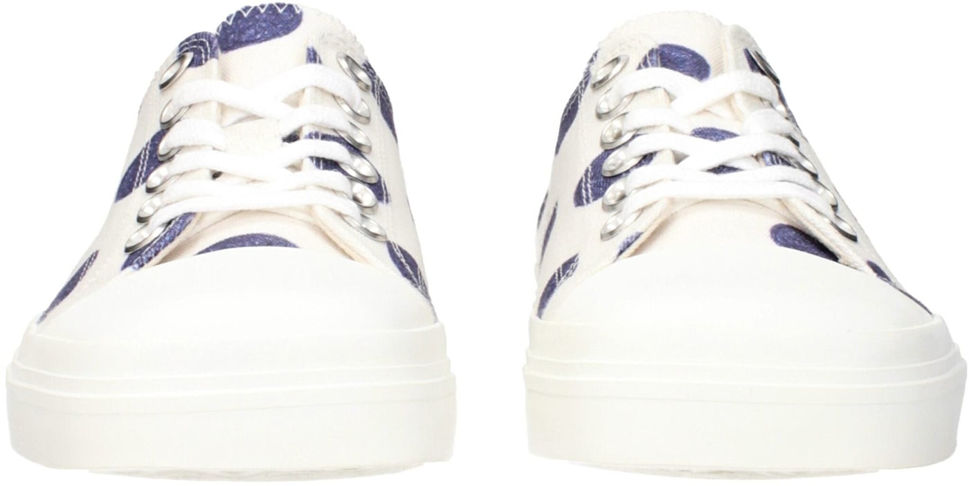 Moschino White Fabric Low Top Sneakers