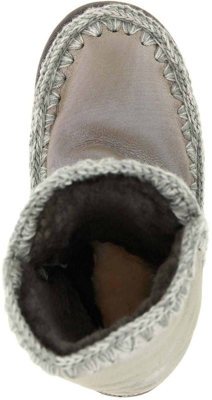 Mou Silver Lambskin Ankle Boots