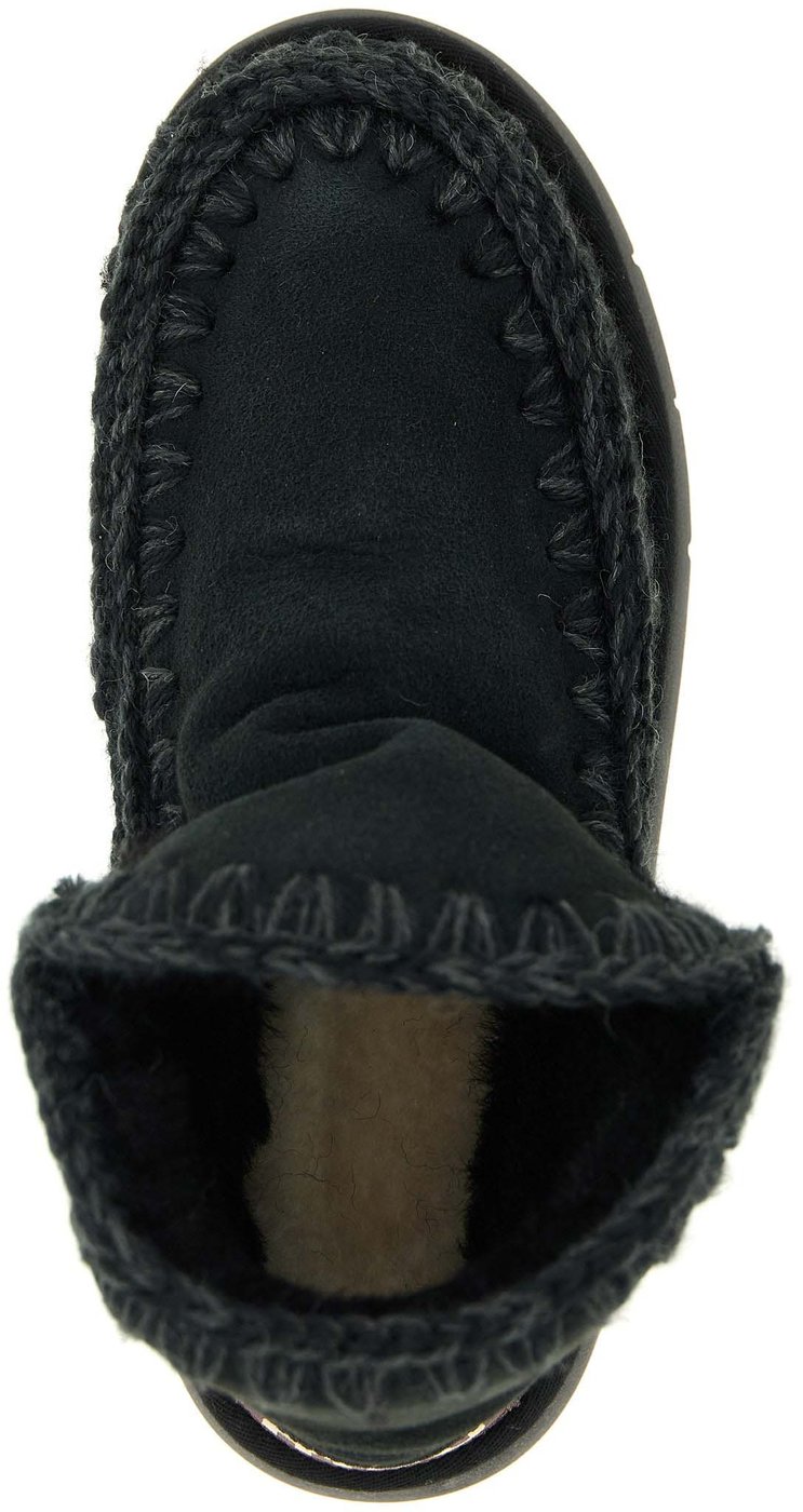 Mou Black Lamb Leather Ankle Boots