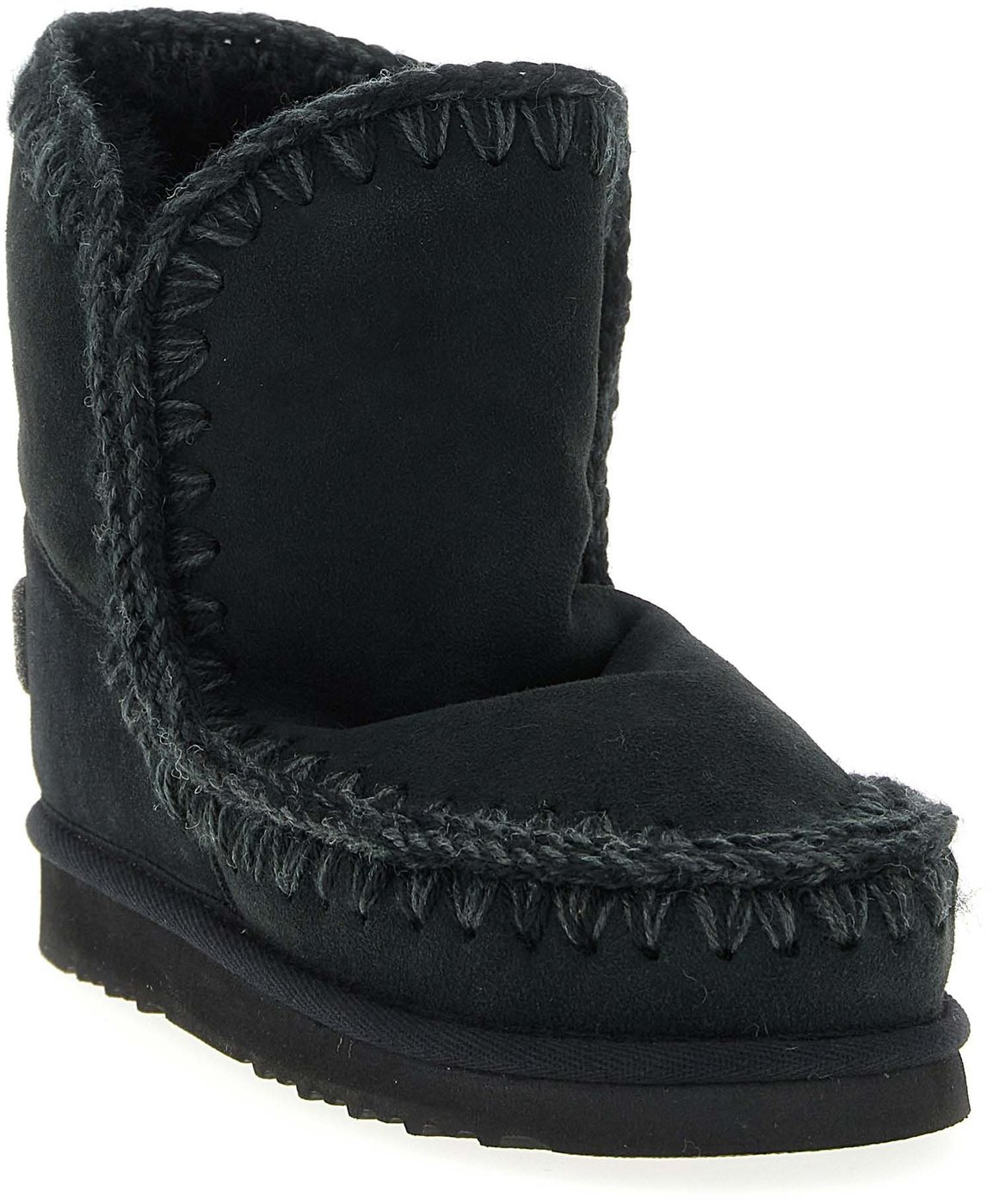 Mou Black Lambskin Ankle Boots