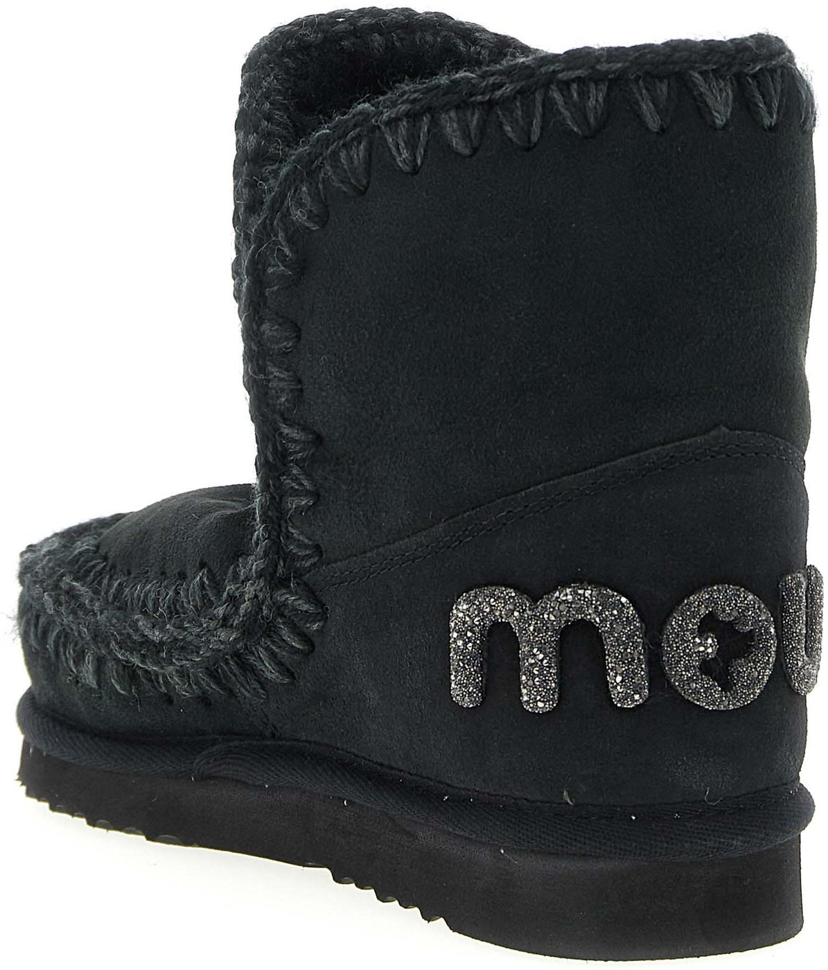 Mou Black Lambskin Ankle Boots