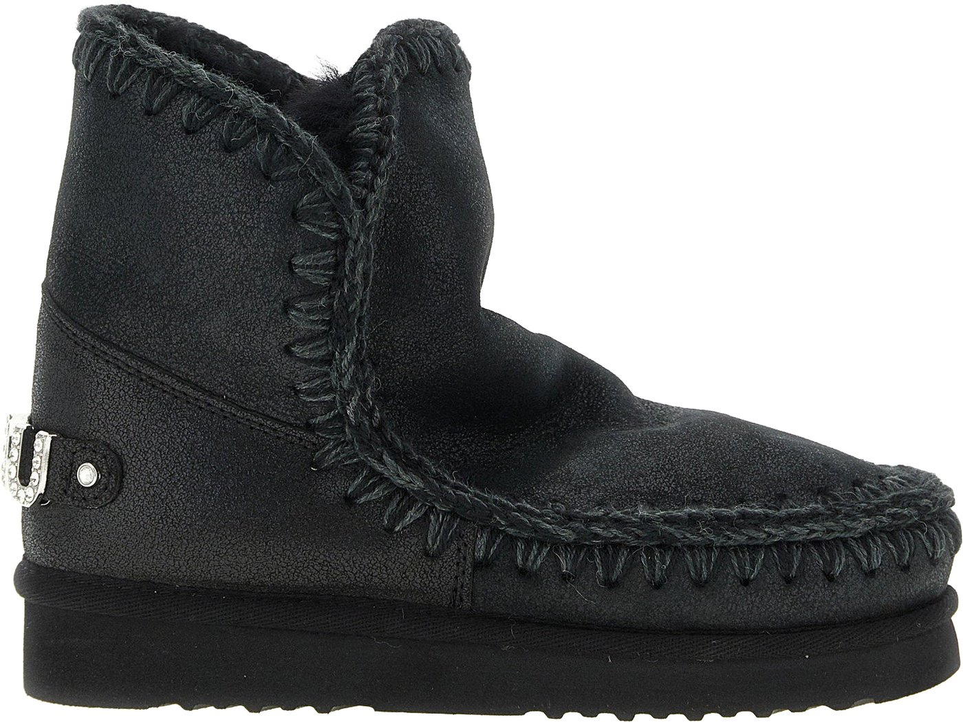 Mou Eskimo 18 Rhinestone Logo Ankle Boots