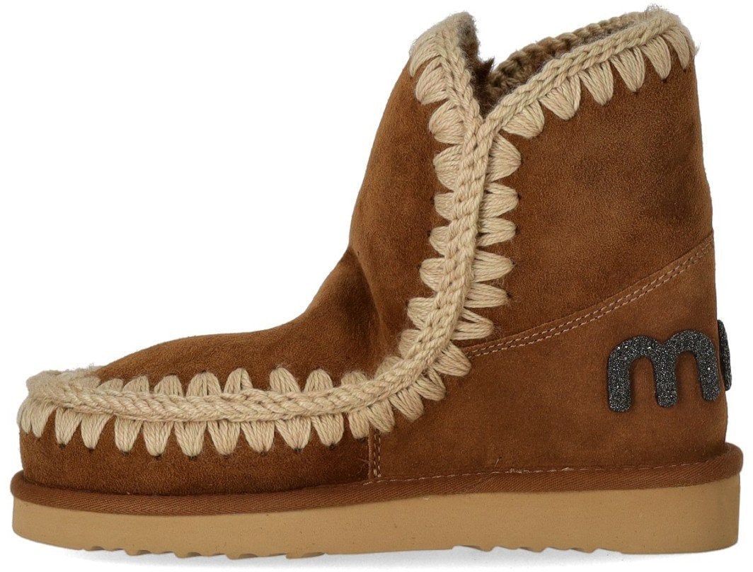 MOU ESKIMO GLITTER LOGO COGNAC BOOT
