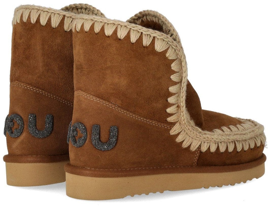 MOU ESKIMO GLITTER LOGO COGNAC BOOT