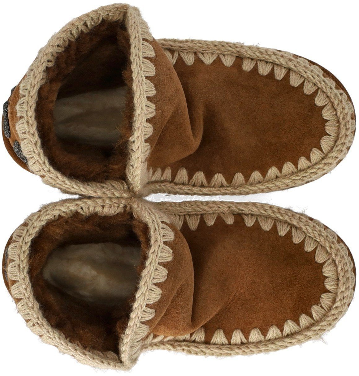 MOU ESKIMO GLITTER LOGO COGNAC BOOT