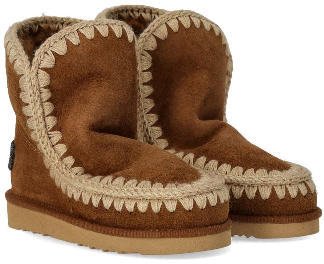 MOU ESKIMO GLITTER LOGO COGNAC BOOT