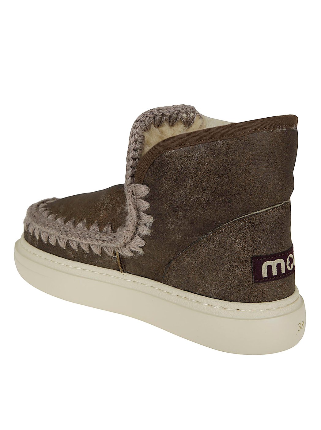 Double-Face Sheepskin Crochet Boots