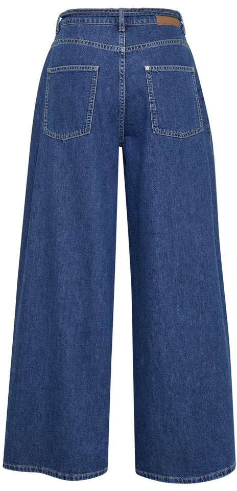 MOSS COPENHAGEN - Loa Lis HW Boxy Wide Jeans Long - 20203 - Mid Blue Wash