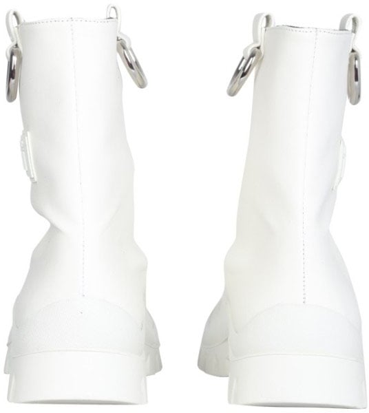 Mid-Calf White Rain Boots