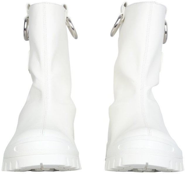 Mid-Calf White Rain Boots