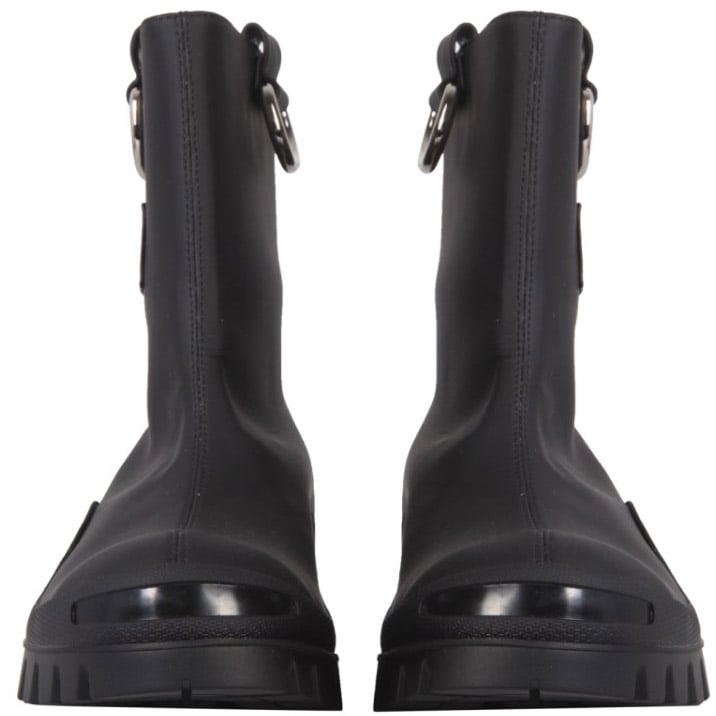 Matte Black Mid-Calf Rain Boots