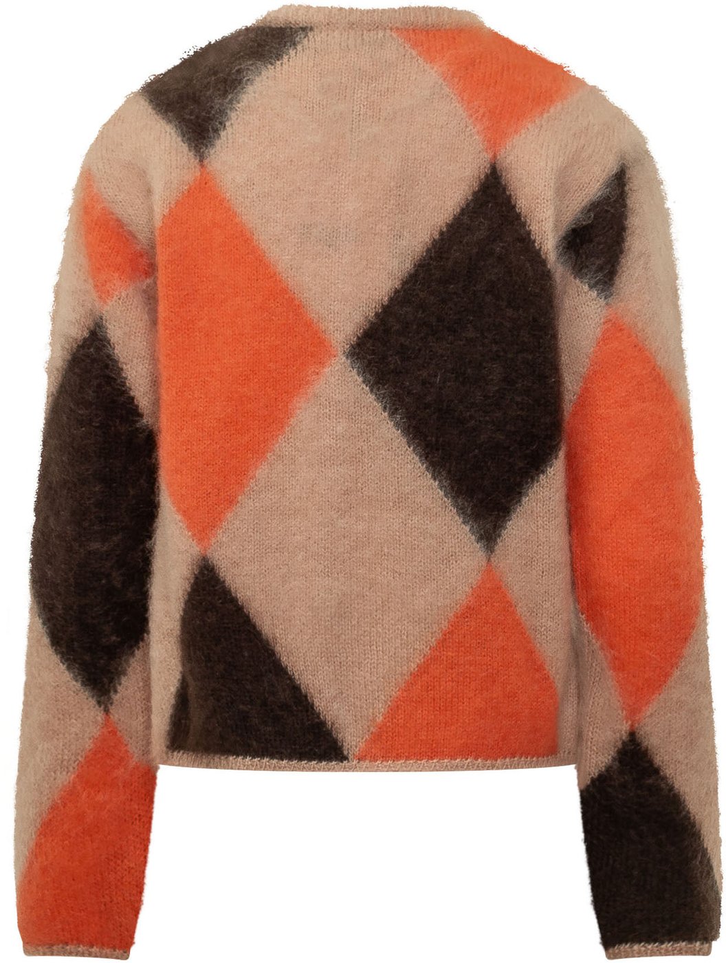Cardigan con Motivo a Rombi