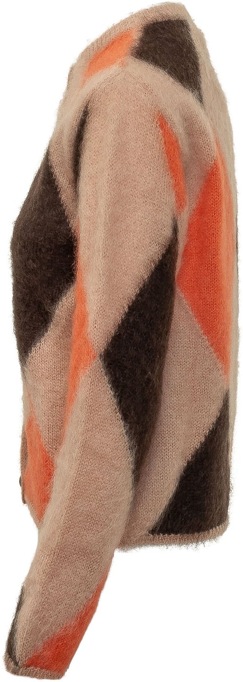 Cardigan con Motivo a Rombi
