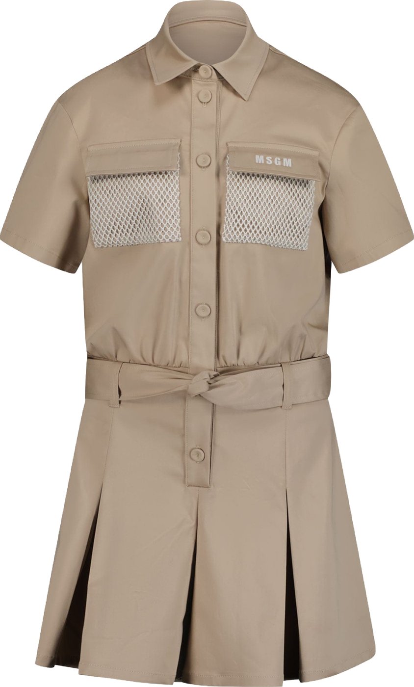 MSGM Kinder Jumpsuits Beige