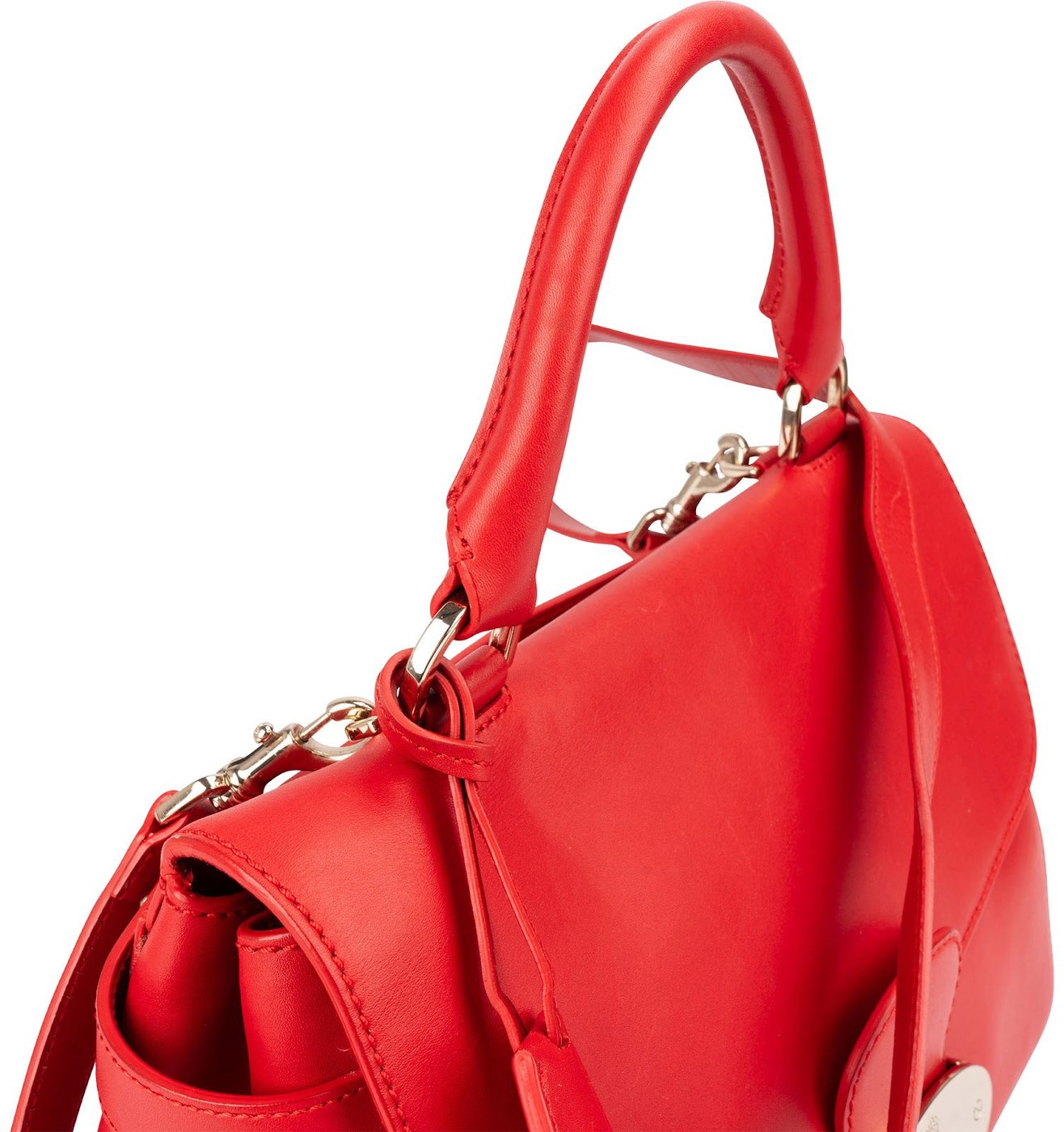 Mulberry Red Leather Cecily Handbag