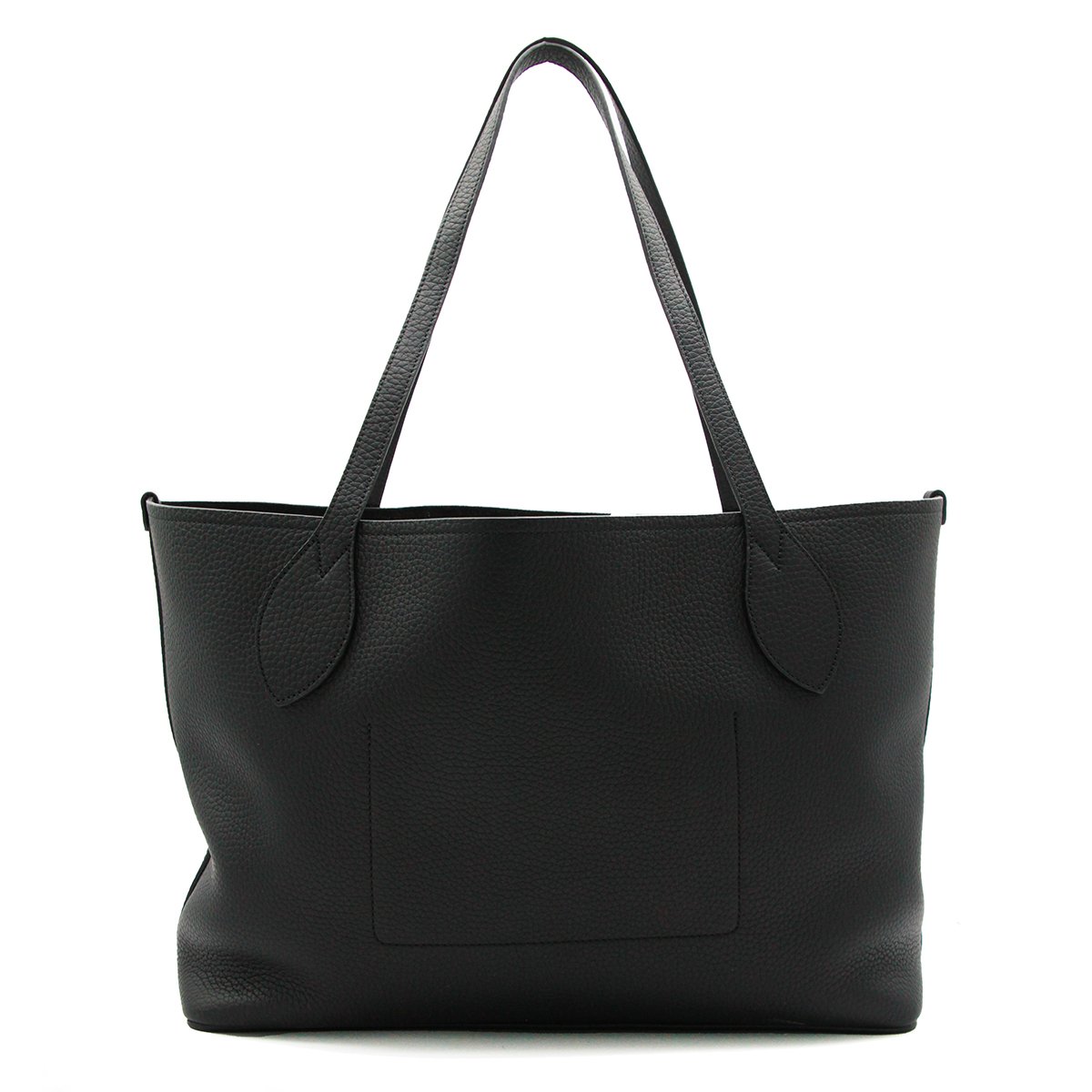 Textured Black Tote Bag with Embossed Design