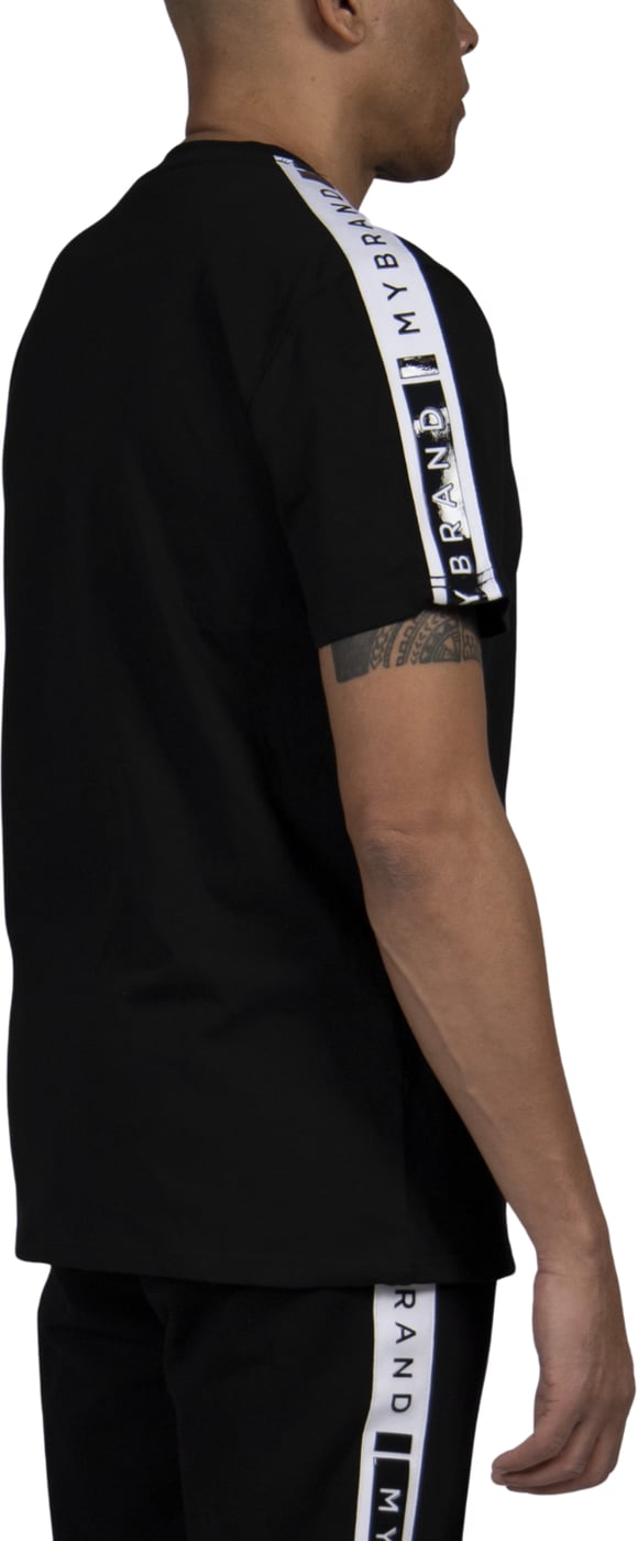 MB Contrast Taping T-Shirt | BLACK