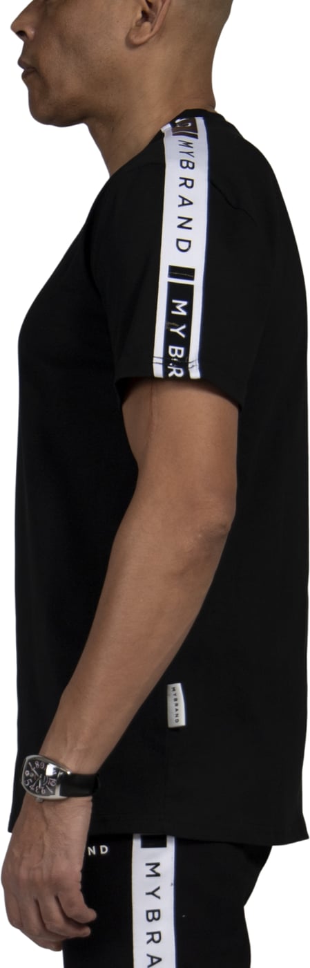 MB Contrast Taping T-Shirt | BLACK