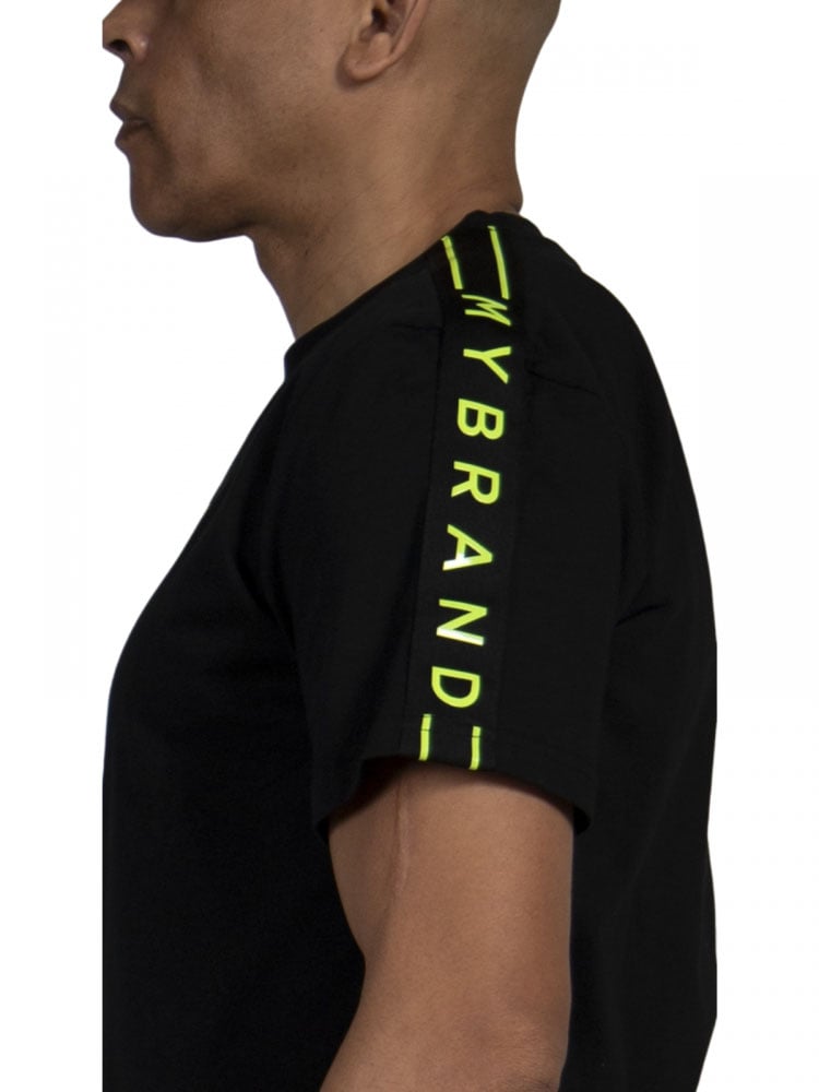 MB Taping T-Shirt | BLACK - NEONYELLOW