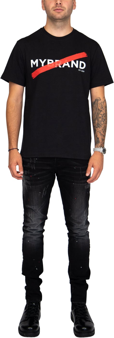 The Red Line T-Shirt | BLACK