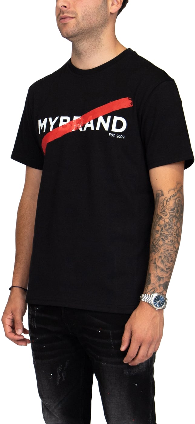 The Red Line T-Shirt | BLACK