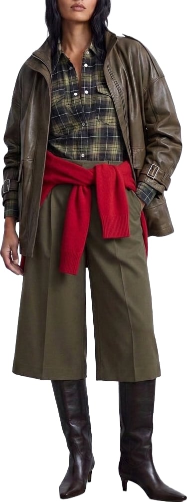 Culotte with pressed creases