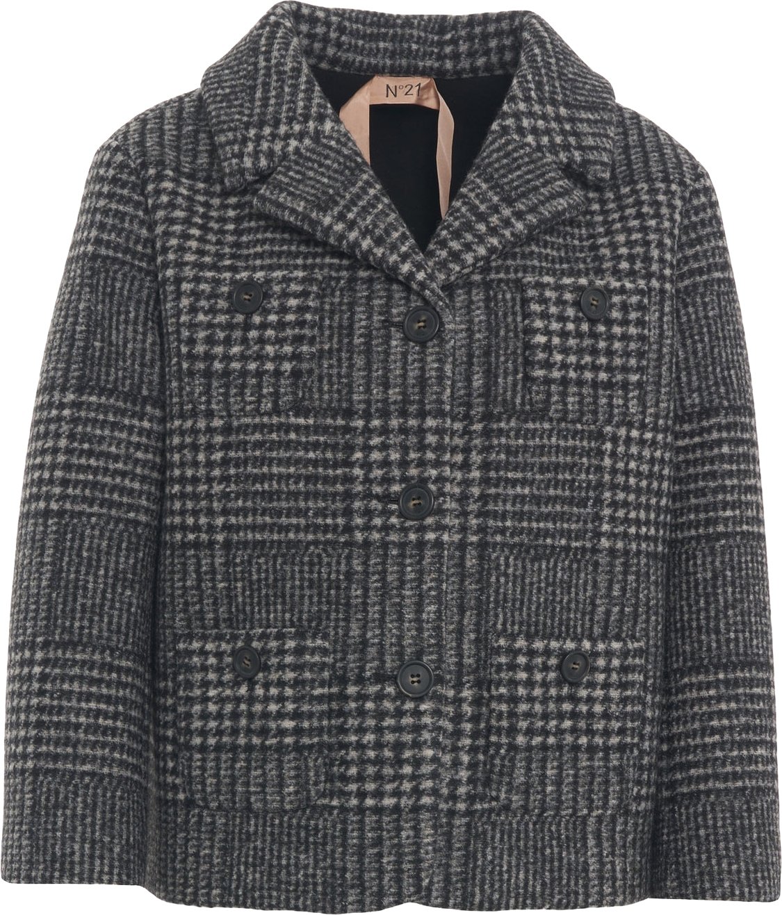 Jacket with check pattern
