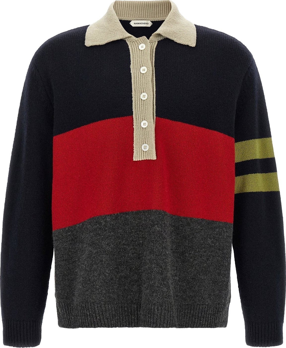 Namacheko Multicolor Merino Wool Polo Shirt
