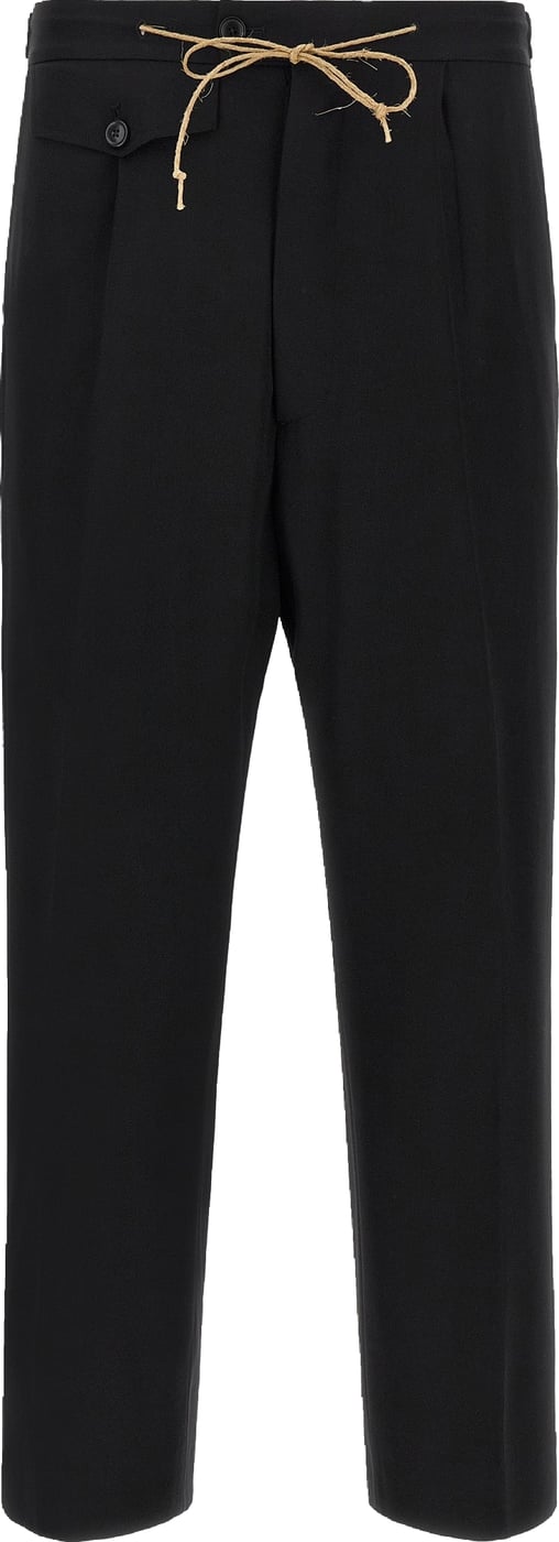Namacheko Black Virgin Wool Dress Pants