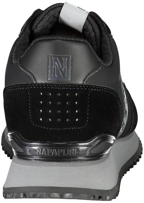 Napapijri Sleek Black Contrast Lace Sneakers