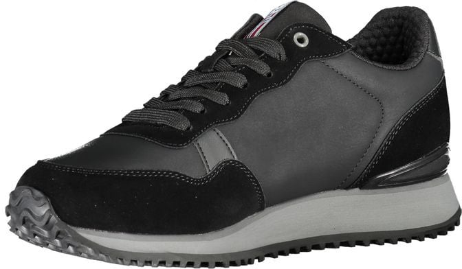 Napapijri Sleek Black Contrast Lace Sneakers
