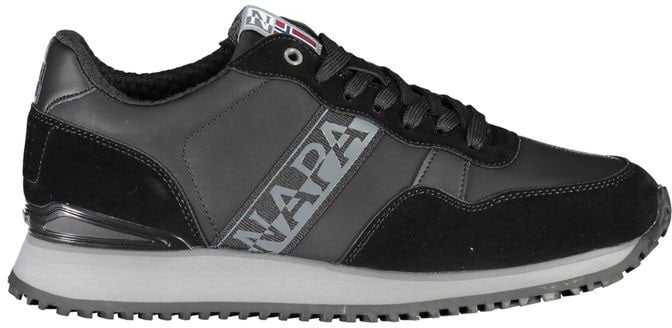 Napapijri Sleek Black Contrast Lace Sneakers